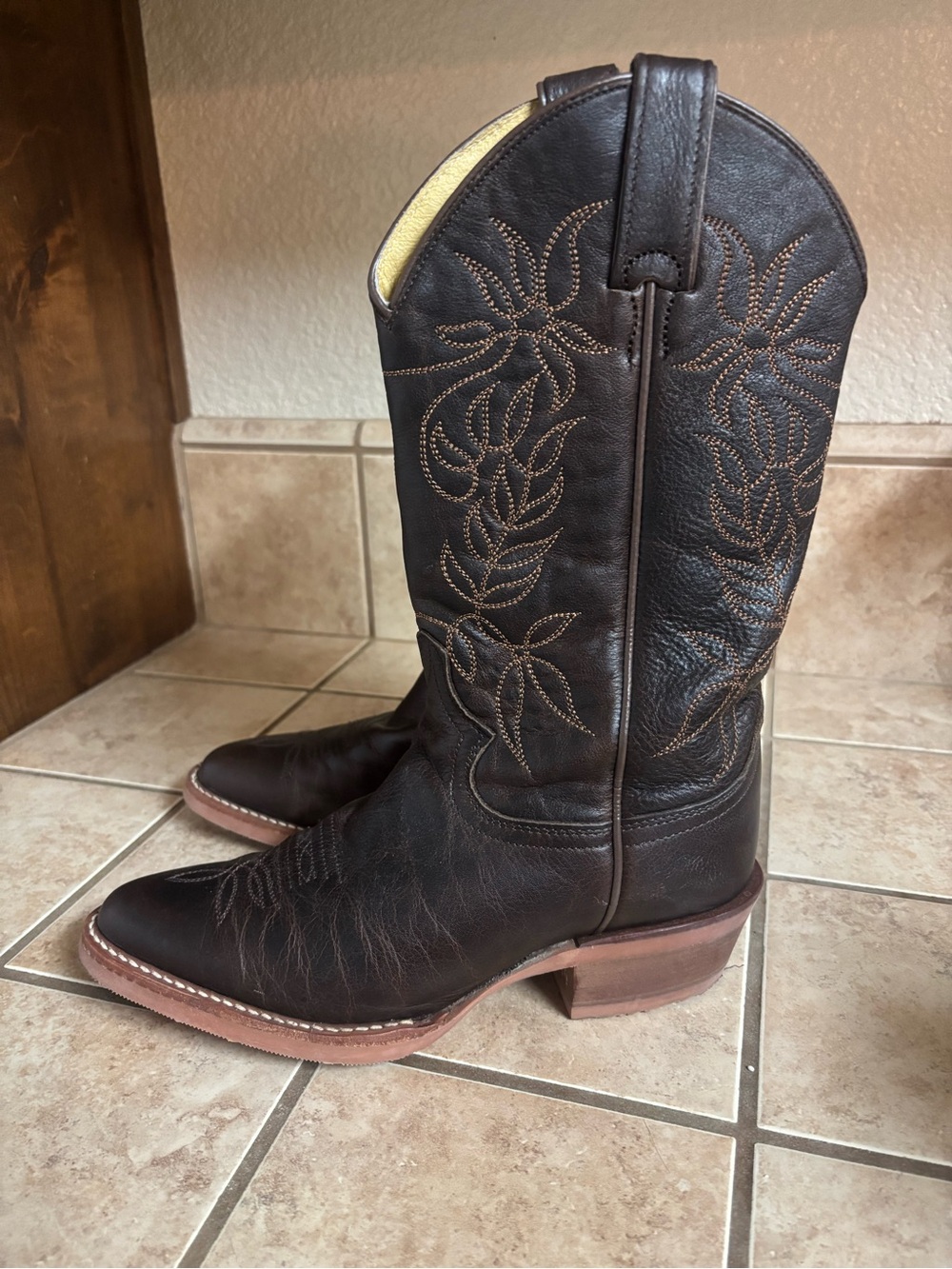 Justin Boots - Dark Brown Leather - Picture 4 of 6